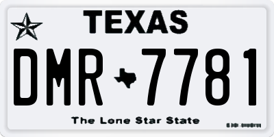 TX license plate DMR7781