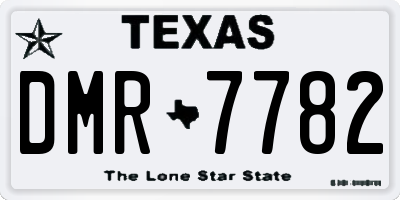 TX license plate DMR7782