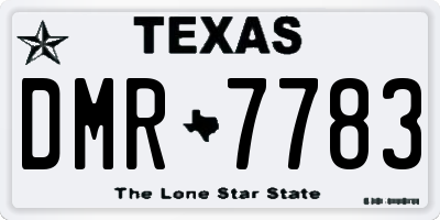 TX license plate DMR7783