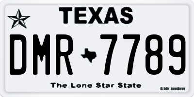 TX license plate DMR7789