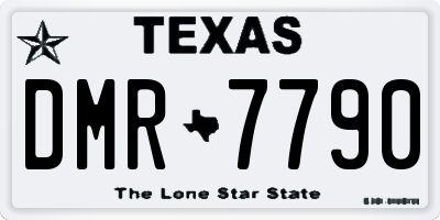 TX license plate DMR7790