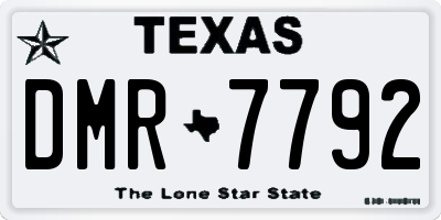TX license plate DMR7792