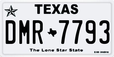 TX license plate DMR7793