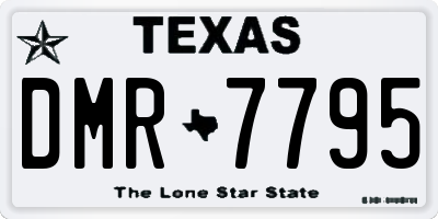 TX license plate DMR7795