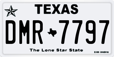 TX license plate DMR7797