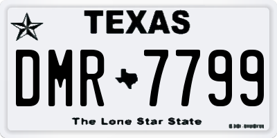 TX license plate DMR7799