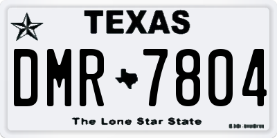 TX license plate DMR7804