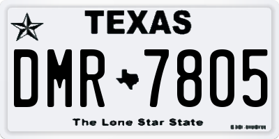 TX license plate DMR7805