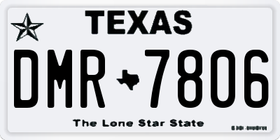 TX license plate DMR7806