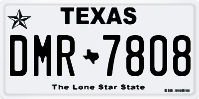 TX license plate DMR7808