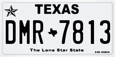 TX license plate DMR7813