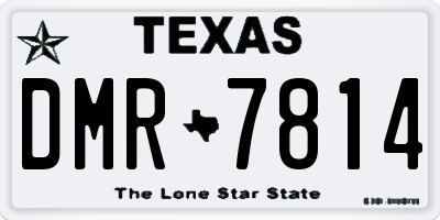 TX license plate DMR7814