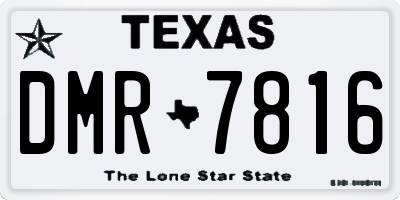 TX license plate DMR7816