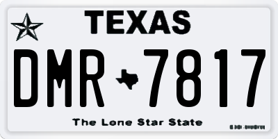 TX license plate DMR7817
