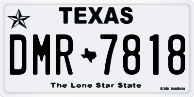 TX license plate DMR7818