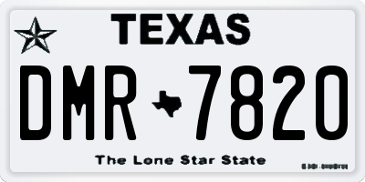 TX license plate DMR7820