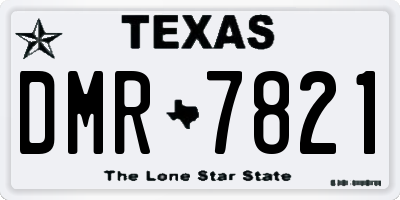 TX license plate DMR7821