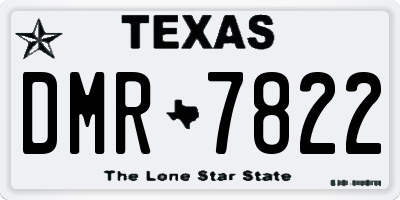 TX license plate DMR7822