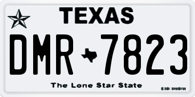 TX license plate DMR7823