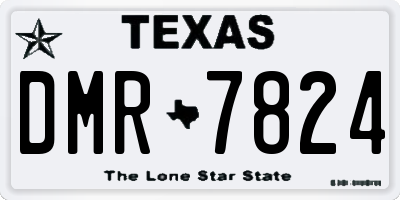 TX license plate DMR7824