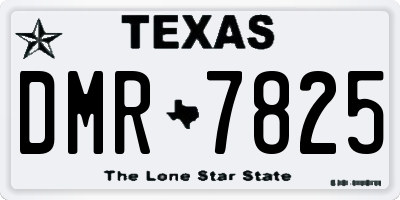 TX license plate DMR7825