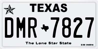TX license plate DMR7827