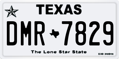 TX license plate DMR7829