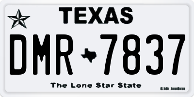 TX license plate DMR7837