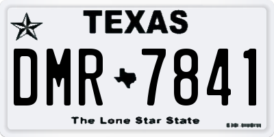 TX license plate DMR7841