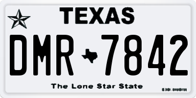 TX license plate DMR7842