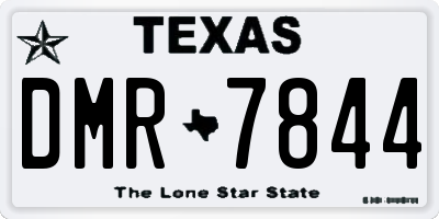 TX license plate DMR7844