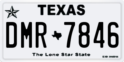 TX license plate DMR7846