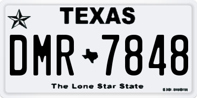 TX license plate DMR7848