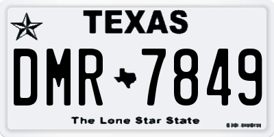 TX license plate DMR7849