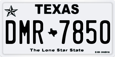 TX license plate DMR7850