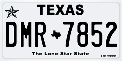 TX license plate DMR7852