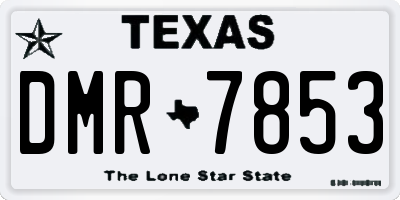 TX license plate DMR7853