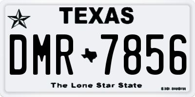 TX license plate DMR7856