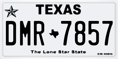 TX license plate DMR7857