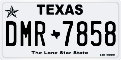 TX license plate DMR7858