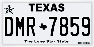 TX license plate DMR7859