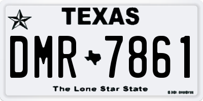 TX license plate DMR7861