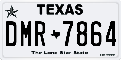 TX license plate DMR7864