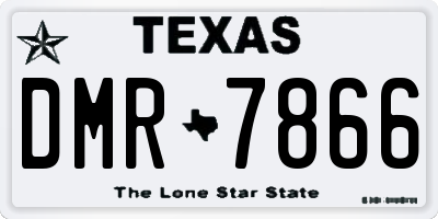 TX license plate DMR7866