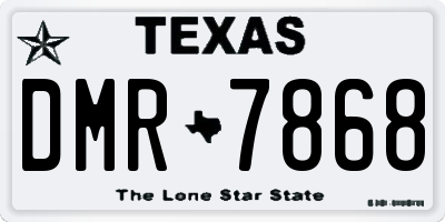 TX license plate DMR7868
