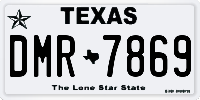 TX license plate DMR7869