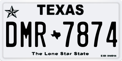 TX license plate DMR7874