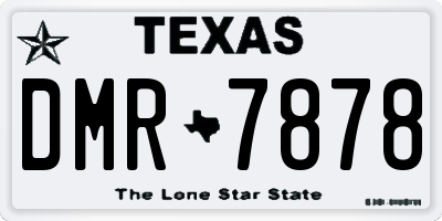 TX license plate DMR7878