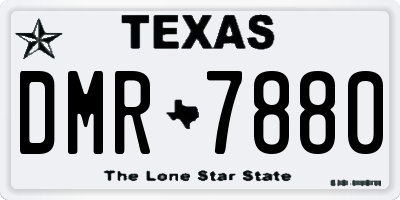 TX license plate DMR7880