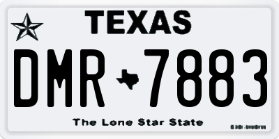 TX license plate DMR7883
